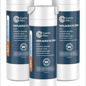 Crystala Water Filters Replacement for GE XWF Refrigerator 3-pack NWT